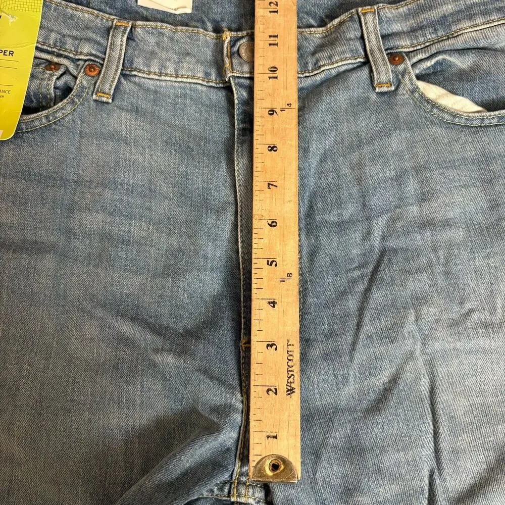 Levis Mens 512 Slim Taper Light Wash Blue Jeans 38x32 Tailored Stretch